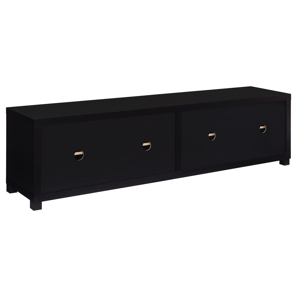 Jupiter 79" TV Stand & Entertainment Center with Media Towers - Glass Doors in Black – view 15
