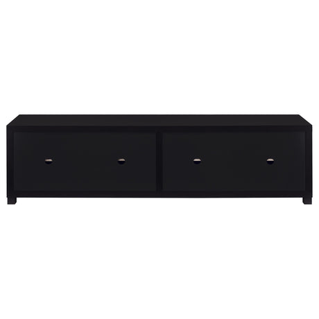 Jupiter 79" TV Stand & Entertainment Center with Media Towers - Glass Doors in Black – view 16