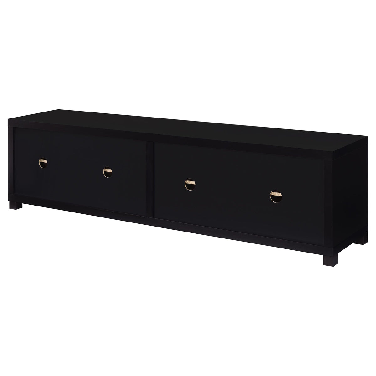 Jupiter 79" TV Stand & Entertainment Center with Media Towers - Glass Doors in Black – view 17