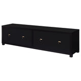Jupiter 79" TV Stand & Entertainment Center with Media Towers - Glass Doors in Black – view 17