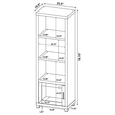 Jupiter 79" TV Stand & Entertainment Center with Media Towers - Glass Doors in Black – view 19
