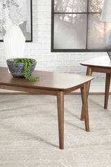 Radley 3-Piece Coffee Table Set - Mid-Century Walnut Coffee Table & 2 End Tables with Angled Legs – view 12