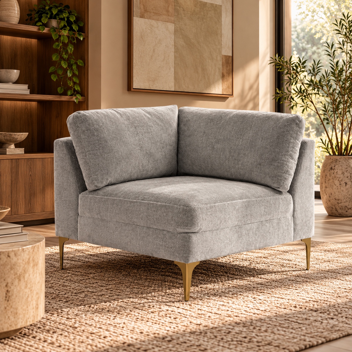 Serena Performance Velvet Modular Corner Seat