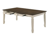 Fedele Farmhouse Dining Table with Drawers & Slat-Back Chairs
