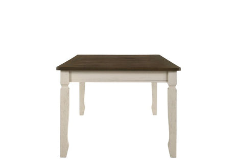 Fedele Farmhouse Dining Table with Drawers & Slat-Back Chairs