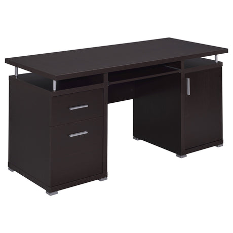 Tracy 55" Computer Desk with Raised Top & Cubbies