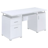 Tracy 55" Computer Desk with Raised Shelf