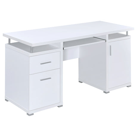Tracy 55" Computer Desk with Raised Shelf