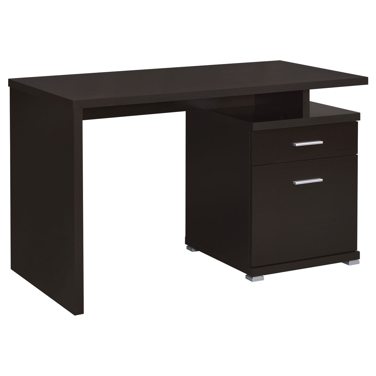 Irving 47" Computer Desk with Reversible File Cabinet & Drawer - Contemporary Cappuccino – view 3