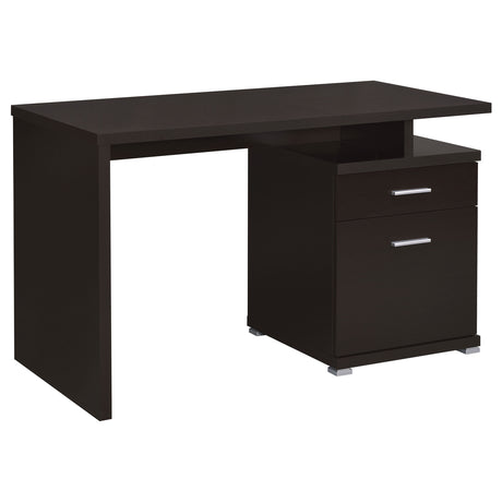 Irving 47" Computer Desk with Reversible File Cabinet & Drawer - Contemporary Cappuccino – view 3