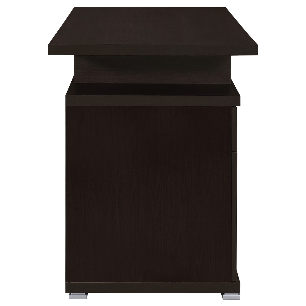 Irving 47" Computer Desk with Reversible File Cabinet & Drawer - Contemporary Cappuccino – view 10