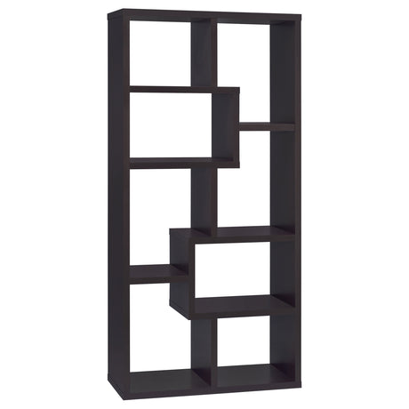 Theo 71" 6-Shelf Staggered Bookshelf - 