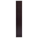 Theo 71" 6-Shelf Staggered Bookshelf - Reversible Open Cubby Bookcase in Cappuccino – view 5