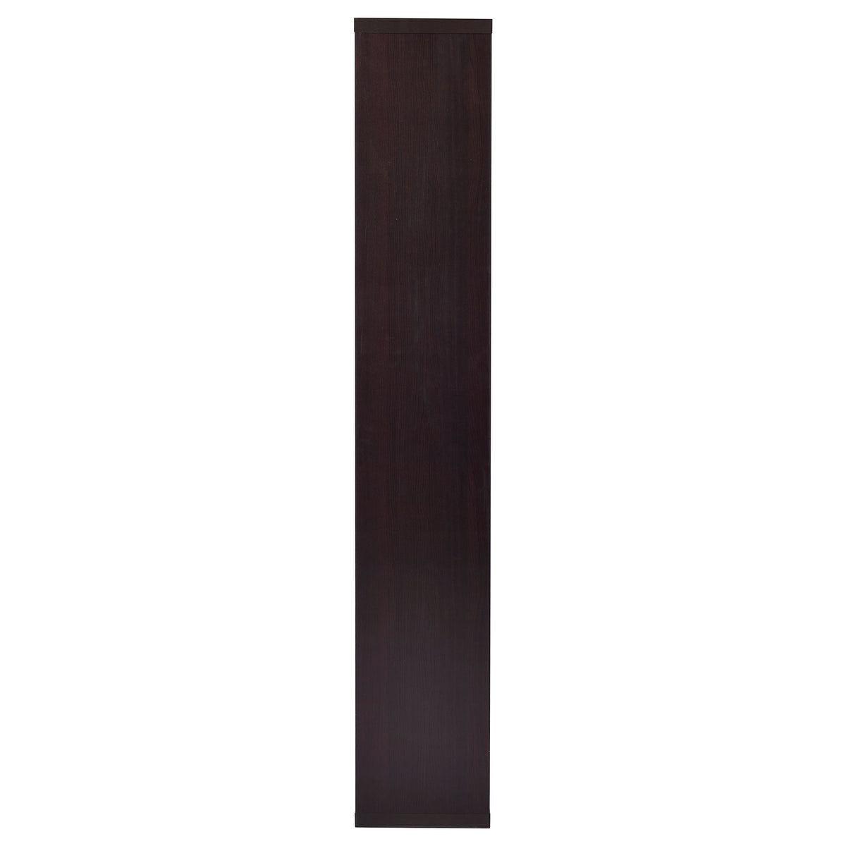 Theo 71" 6-Shelf Staggered Bookshelf - Reversible Open Cubby Bookcase in Cappuccino – view 9