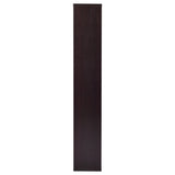 Theo 71" 6-Shelf Staggered Bookshelf - Reversible Open Cubby Bookcase in Cappuccino – view 9