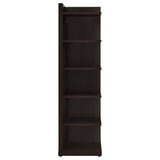 Alder 71" 6-Shelf Corner Bookcase - Space-Saving Tall Storage in Cappuccino – view 4
