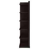 Alder 71" 6-Shelf Corner Bookcase - Space-Saving Tall Storage in Cappuccino – view 6