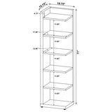 Alder 71" 6-Shelf Corner Bookcase - Space-Saving Tall Storage in Cappuccino – view 9