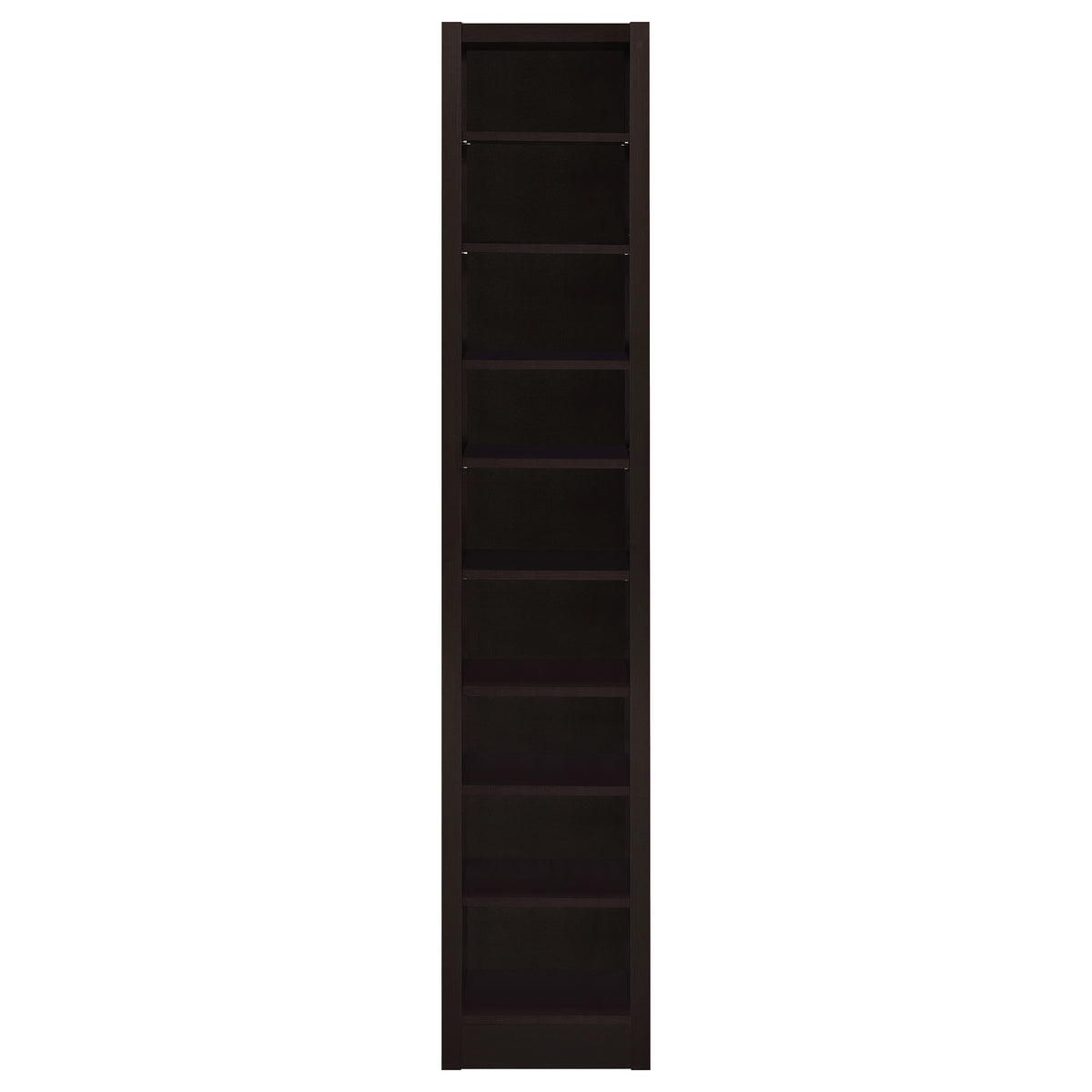 Eliam 71" Tall Narrow Bookcase - Cappuccino with Adjustable Shelves – view 3