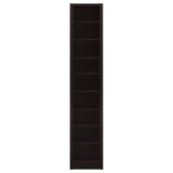 Eliam 71" Tall Narrow Bookcase - Cappuccino with Adjustable Shelves – view 3