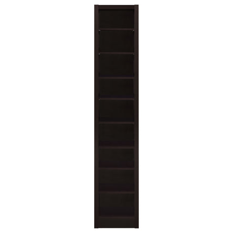 Eliam 71" Tall Narrow Bookcase - Cappuccino with Adjustable Shelves – view 3