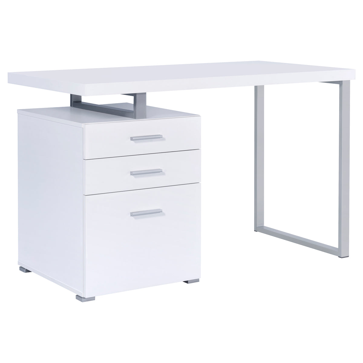 Brennan 47" Computer Desk with 3-Drawer Pedestal