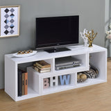 Velma 2-Piece L-Shaped Console Bookcase & TV Stand - Reconfigurable Open Shelving in White – view 4