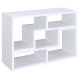 Velma 2-Piece L-Shaped Console Bookcase & TV Stand - Reconfigurable Open Shelving in White – view 6