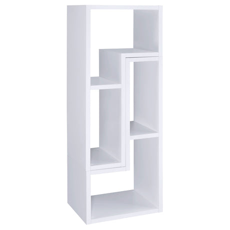 Velma 2-Piece L-Shaped Console Bookcase & TV Stand - Reconfigurable Open Shelving in White – view 9