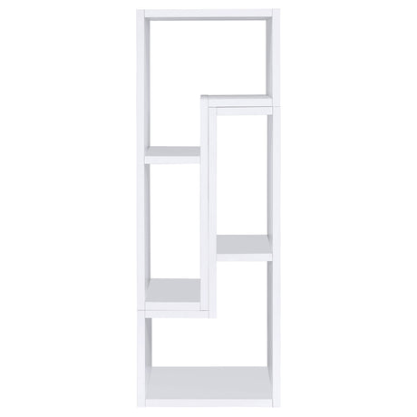 Velma 2-Piece L-Shaped Console Bookcase & TV Stand - Reconfigurable Open Shelving in White – view 10