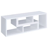 Velma 2-Piece L-Shaped Console Bookcase & TV Stand - Reconfigurable Open Shelving in White – view 11