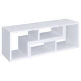 Velma 2-Piece L-Shaped Console Bookcase & TV Stand - Reconfigurable Open Shelving in White – view 13