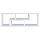 Velma 2-Piece L-Shaped Console Bookcase & TV Stand - Reconfigurable Open Shelving in White – view 15