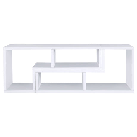 Velma 2-Piece L-Shaped Console Bookcase & TV Stand - Reconfigurable Open Shelving in White – view 15
