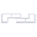 Velma 2-Piece L-Shaped Console Bookcase & TV Stand - Reconfigurable Open Shelving in White – view 16