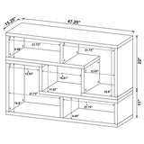 Velma 2-Piece L-Shaped Console Bookcase & TV Stand - Reconfigurable Open Shelving in White – view 18