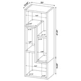 Velma 2-Piece L-Shaped Console Bookcase & TV Stand - Reconfigurable Open Shelving in White – view 19