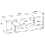 Velma 2-Piece L-Shaped Console Bookcase & TV Stand - Reconfigurable Open Shelving in White – view 20