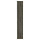 Theo 71" 6-Shelf Staggered Bookshelf - Reversible Open Cubbies in Weathered Grey – view 5