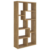 Theo 71" 6-Shelf Staggered Bookshelf - Reversible Open Back Design in Mango – view 6