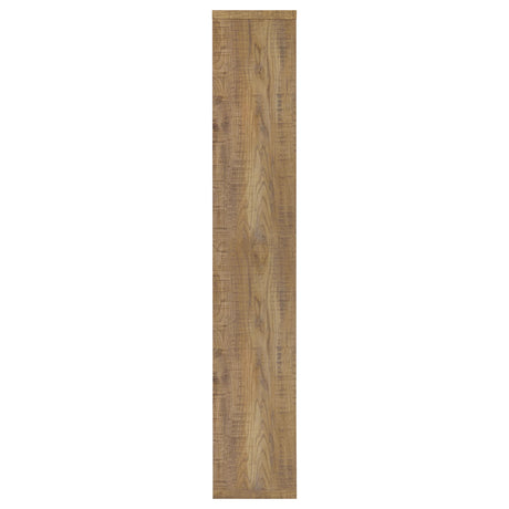 Theo 71" 6-Shelf Staggered Bookshelf - Reversible Open Back Design in Mango – view 8