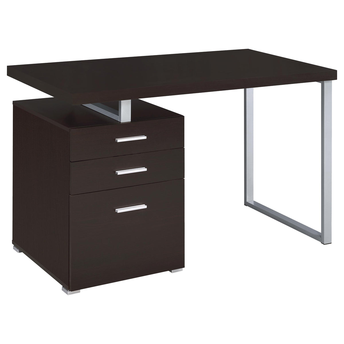 Brennan 47" Computer Desk with 3-Drawer Pedestal - 