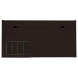 Halston 47" Computer Desk with Glass Inset & Built-In Power - Drawers, Keyboard Tray & Cabinet in Cappuccino – view 9