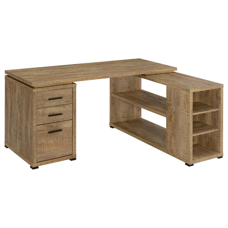 Yvette 60" L-Shape Corner Computer Desk with 3 Drawers & Cubbies