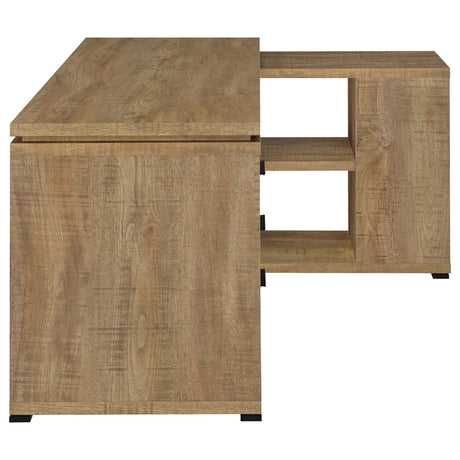 Yvette 60" L-Shape Corner Computer Desk with 3 Drawers & Cubbies - Mango Finish – view 5