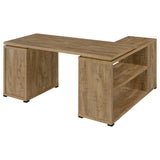 Yvette 60" L-Shape Corner Computer Desk with 3 Drawers & Cubbies - Mango Finish – view 7