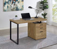 Brennan 47" 3-Drawer Computer Desk - Rustic Mango Finish on Black Metal Frame – view 1