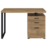Brennan 47" 3-Drawer Computer Desk - Rustic Mango Finish on Black Metal Frame – view 4