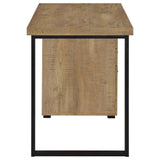 Brennan 47" 3-Drawer Computer Desk - Rustic Mango Finish on Black Metal Frame – view 6