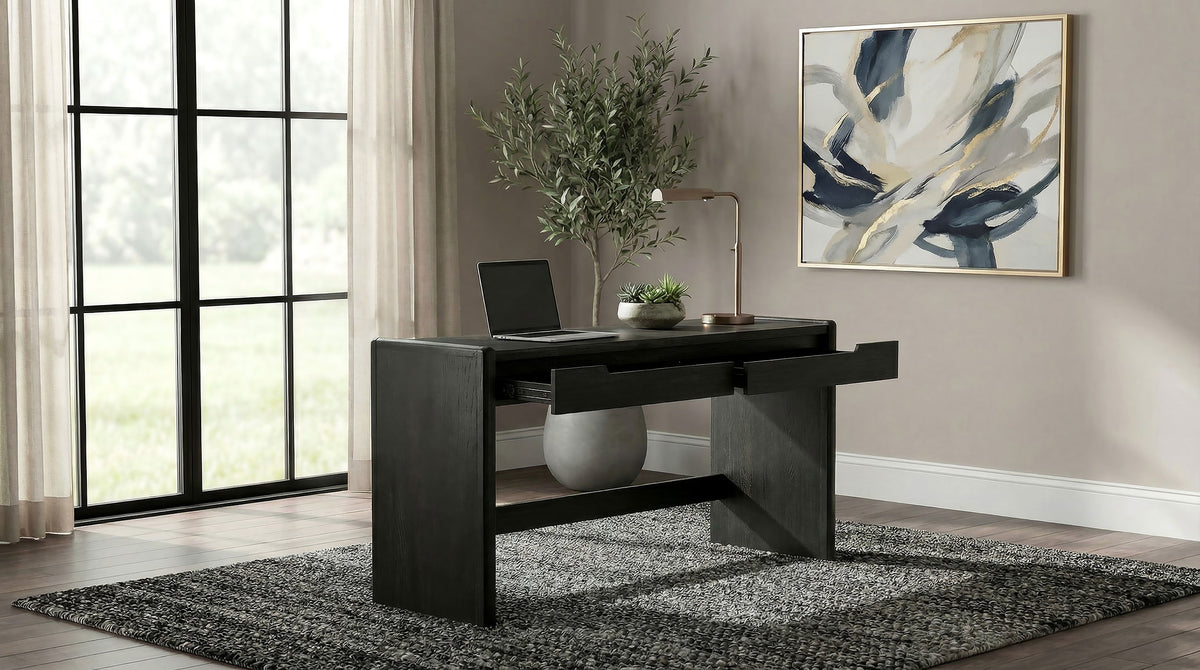 Leandro 60" Writing Desk with 2 Drawers